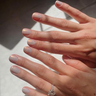 Wedding Guest Nails: Satin Chrome Nails