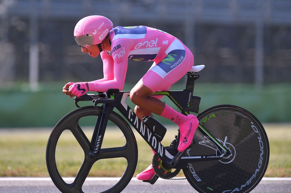 Nairo Quintana on stage 21 of the Giro d'Italia
