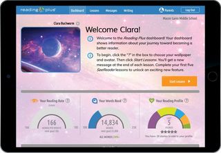 Reading Plus dashboard