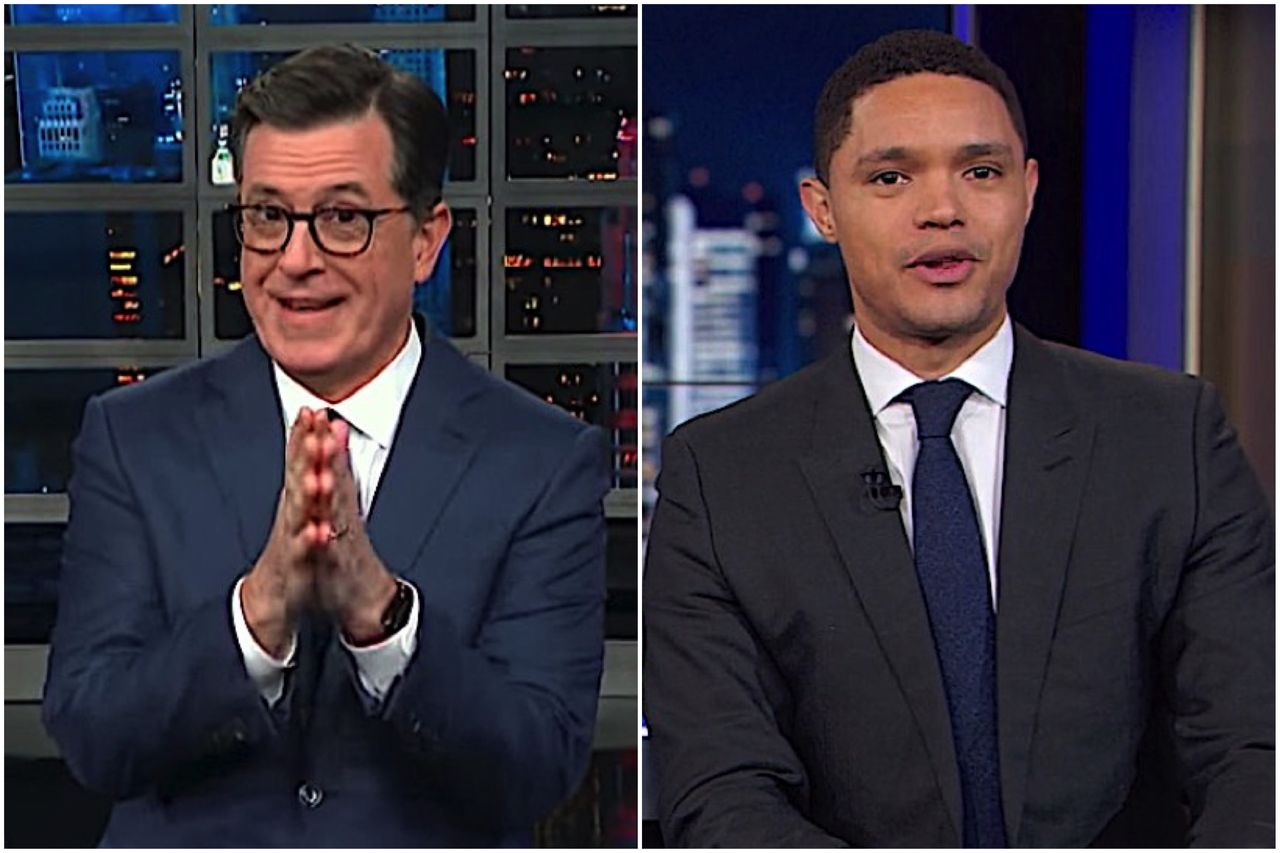 Trevor Noah and Stephen Colbert attack Virginia&amp;#039;s blackface problem