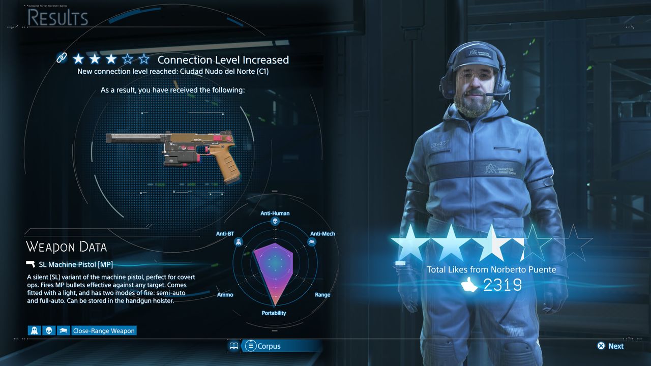 Death Stranding 2 best upgrades - Silenced Machine Pistol