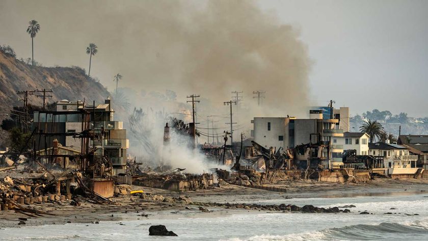 A view of the destruction in Malibu