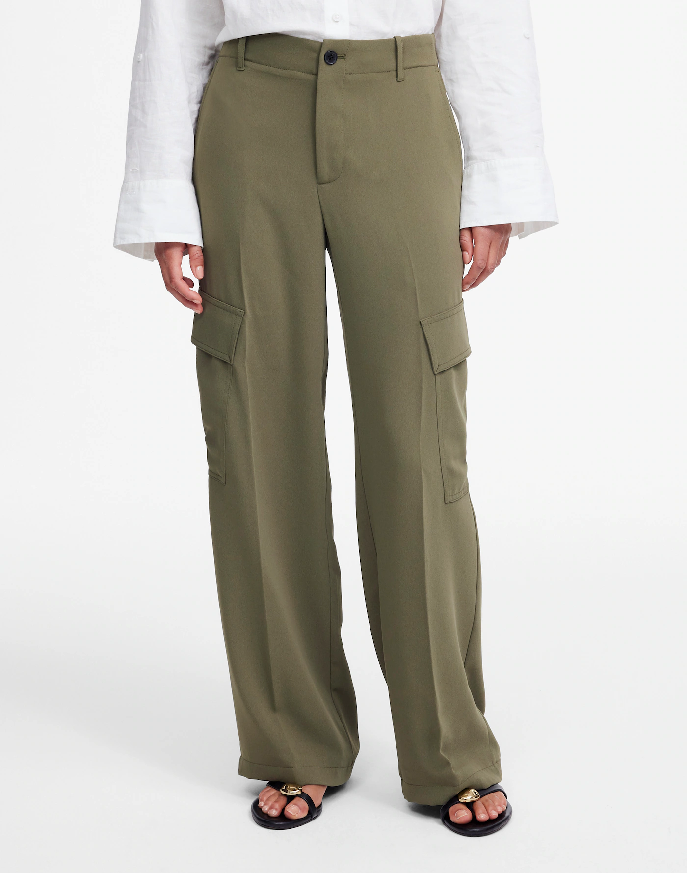 Madewell + Drapey Wide Leg Cargo Pants