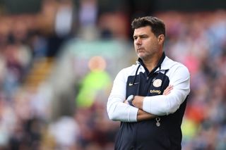 Mauricio Pochettino the head coach / manager of Chelsea during the Premier League match between Burnley FC and Chelsea FC at Turf Moor on October 7, 2023 in Burnley, United Kingdom. (Photo by Robbie Jay Barratt - AMA/Getty Images)