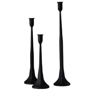 Denique Iron Taper Candle Holder Set of 3