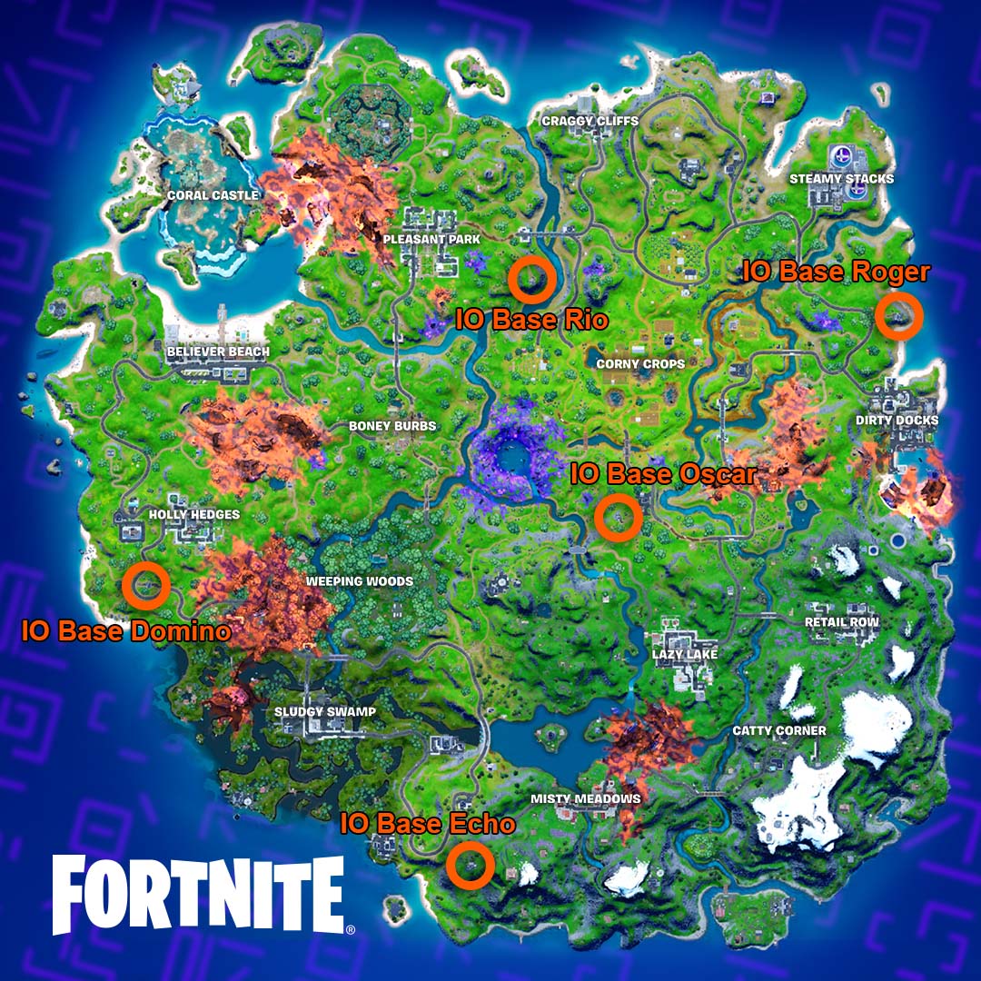 Fortnite IO Base scrolls Dark Jonesy quest objective base location map