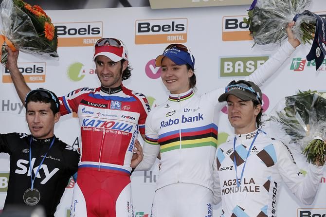The Fleche Wallonne podium