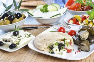 Greek salad pittas