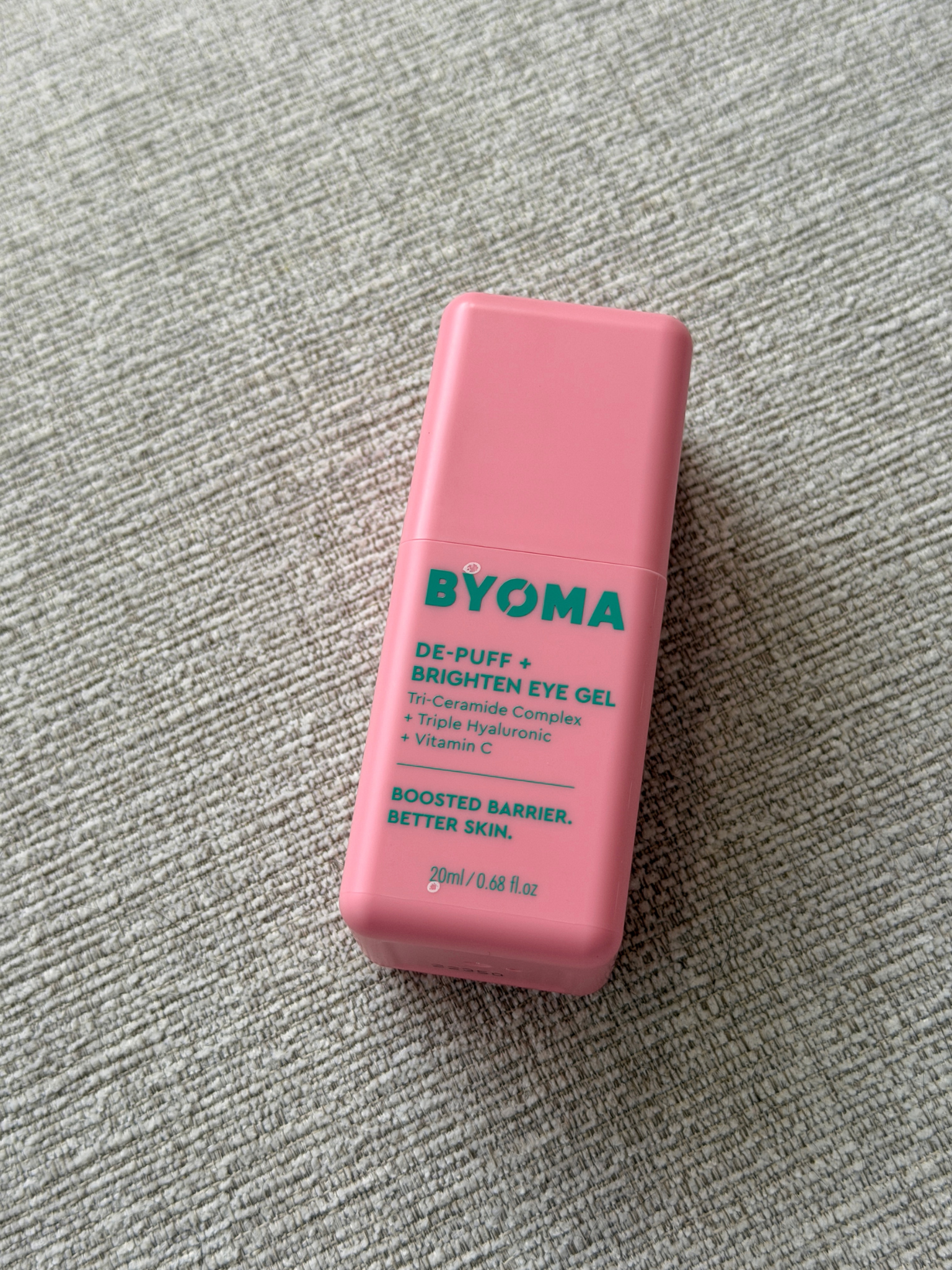 A bottle of Byoma's eye serum