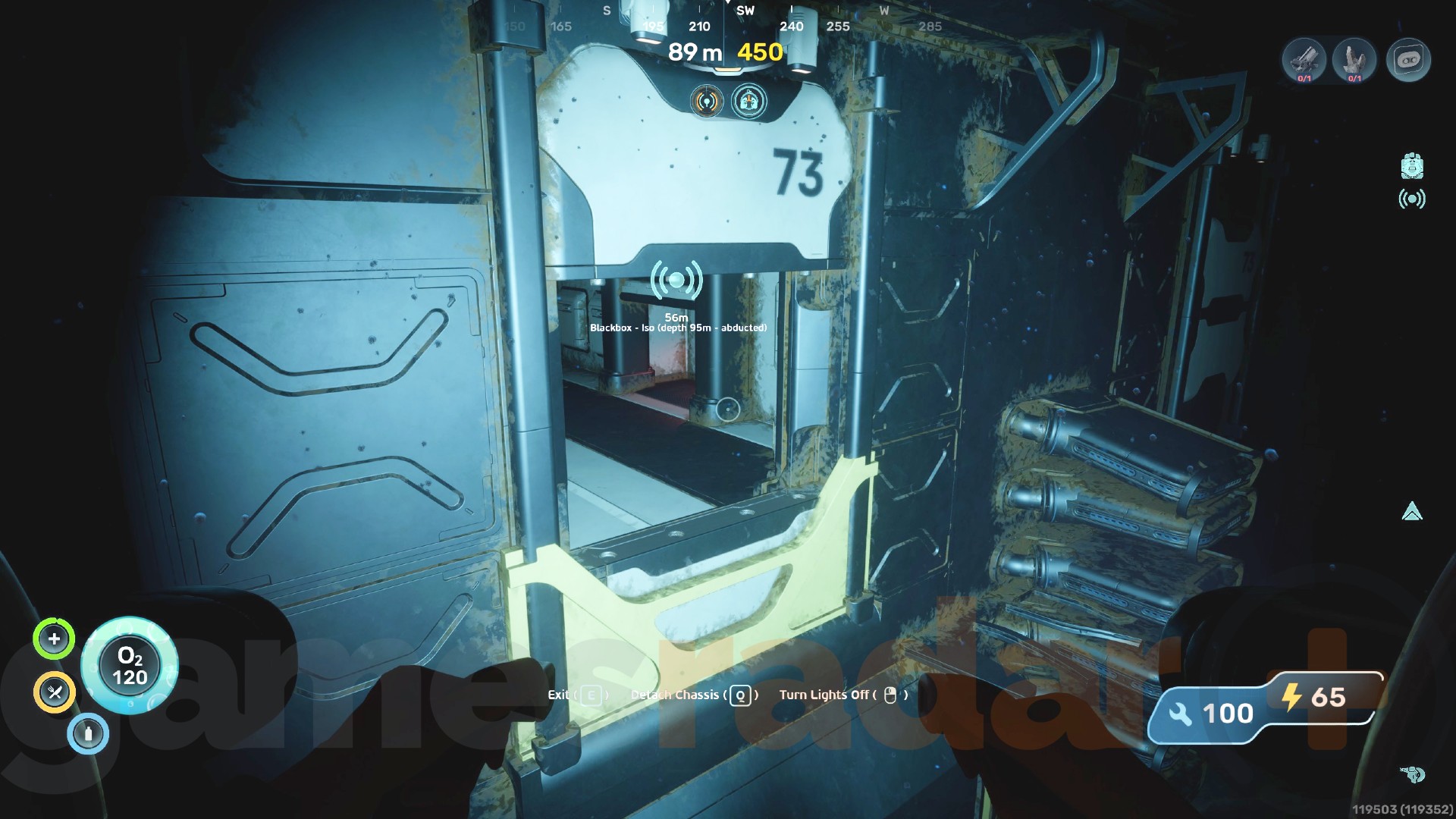 A door into the Cicada Wreck where you can find a Subnautica 2 Bioscanner.