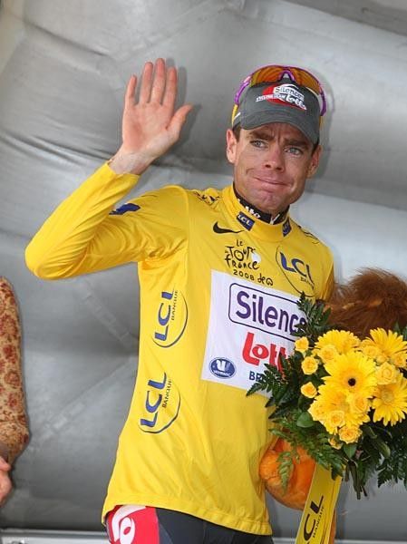 Cadel Evans held the yellow jersey for the second stage.