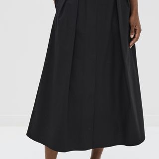 Wide Poplin Skirt