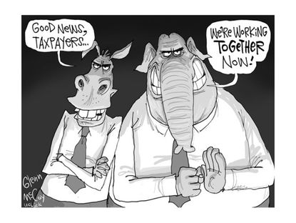 Political cartoon budget deal
