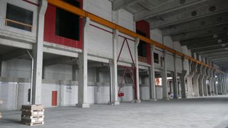 An empty warehouse adjacent to the LUMI supercomputer in Kajaani, Finland.