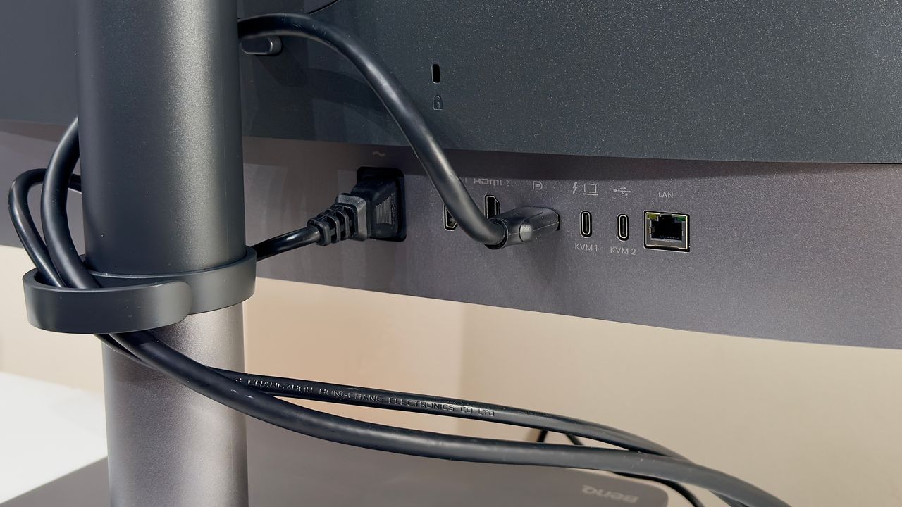The BenQ PD2770U monitor on a desk