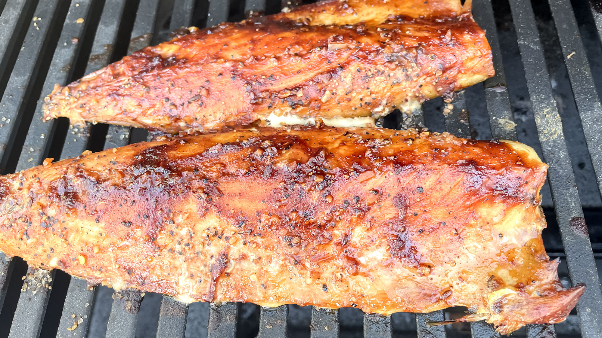 Meat being cooked on the Masterbuilt Gravity Series 1150