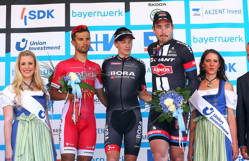 Nacer Bouhanni (Cofidis), Sam Bennett (Bora-Argon 18) and John Degenkolb (Giant-Alpecin)