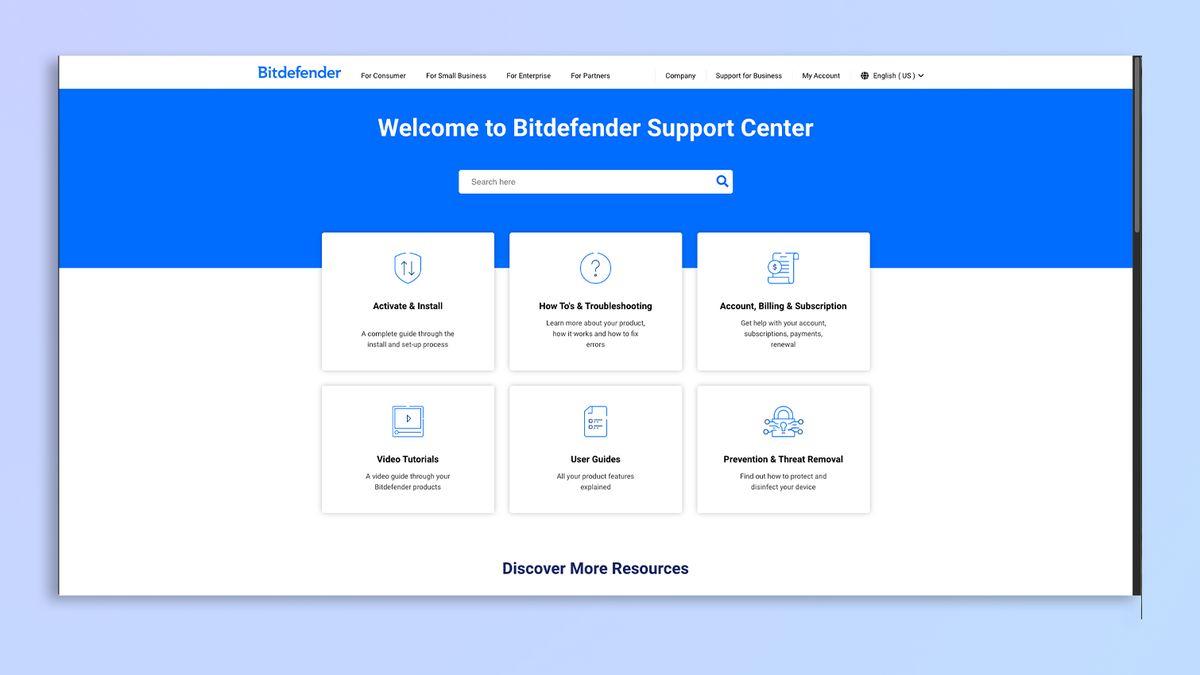 Bitdefender software screenshot