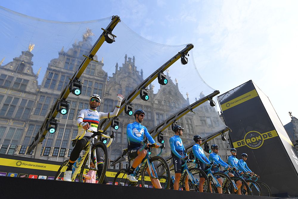 World champion Alejandro Valverde lines up with Movistar to race Tour of Flanders