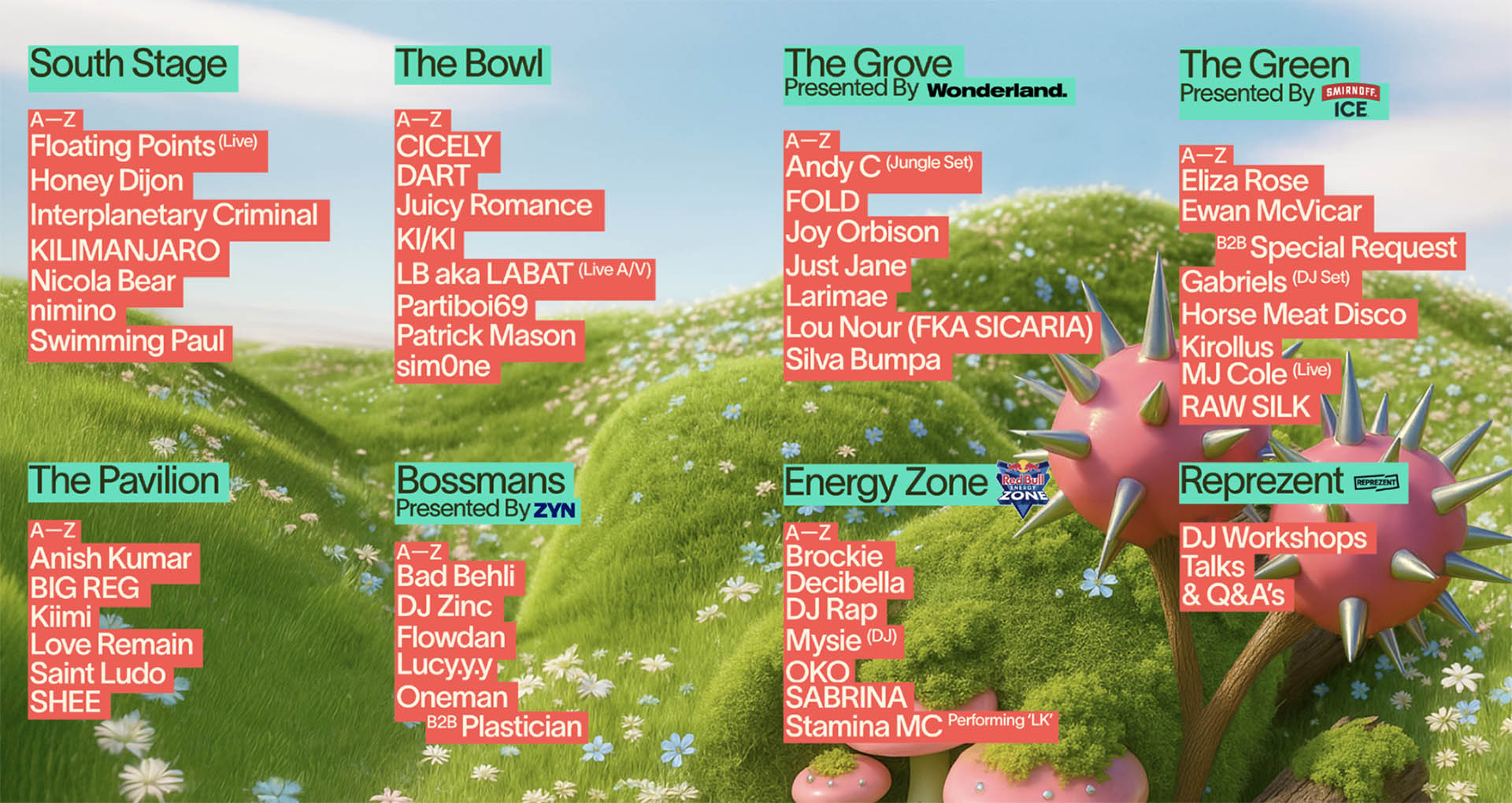 Field Day line-up.