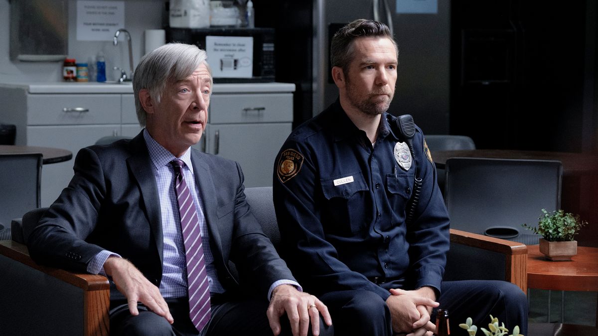 J.K. Simmons (left) as Leon and Patrick Brammall as Det. Nick Cullen in CBS All Access&#039;s &#039;No Activity&#039;