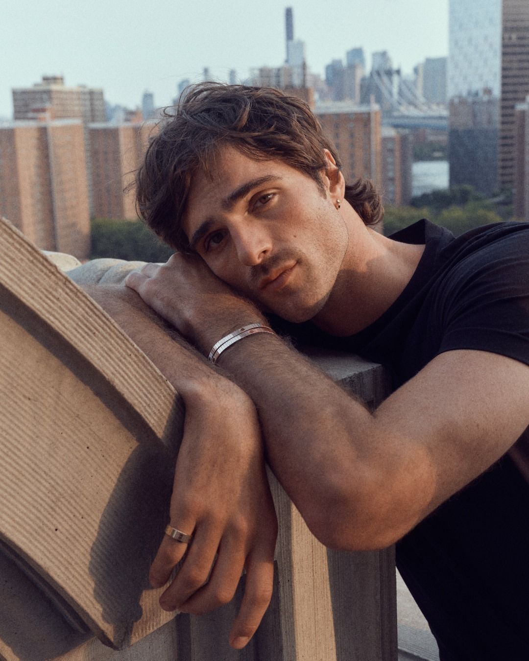 Jacob Elordi wearing a Cartier Love Bracelet.