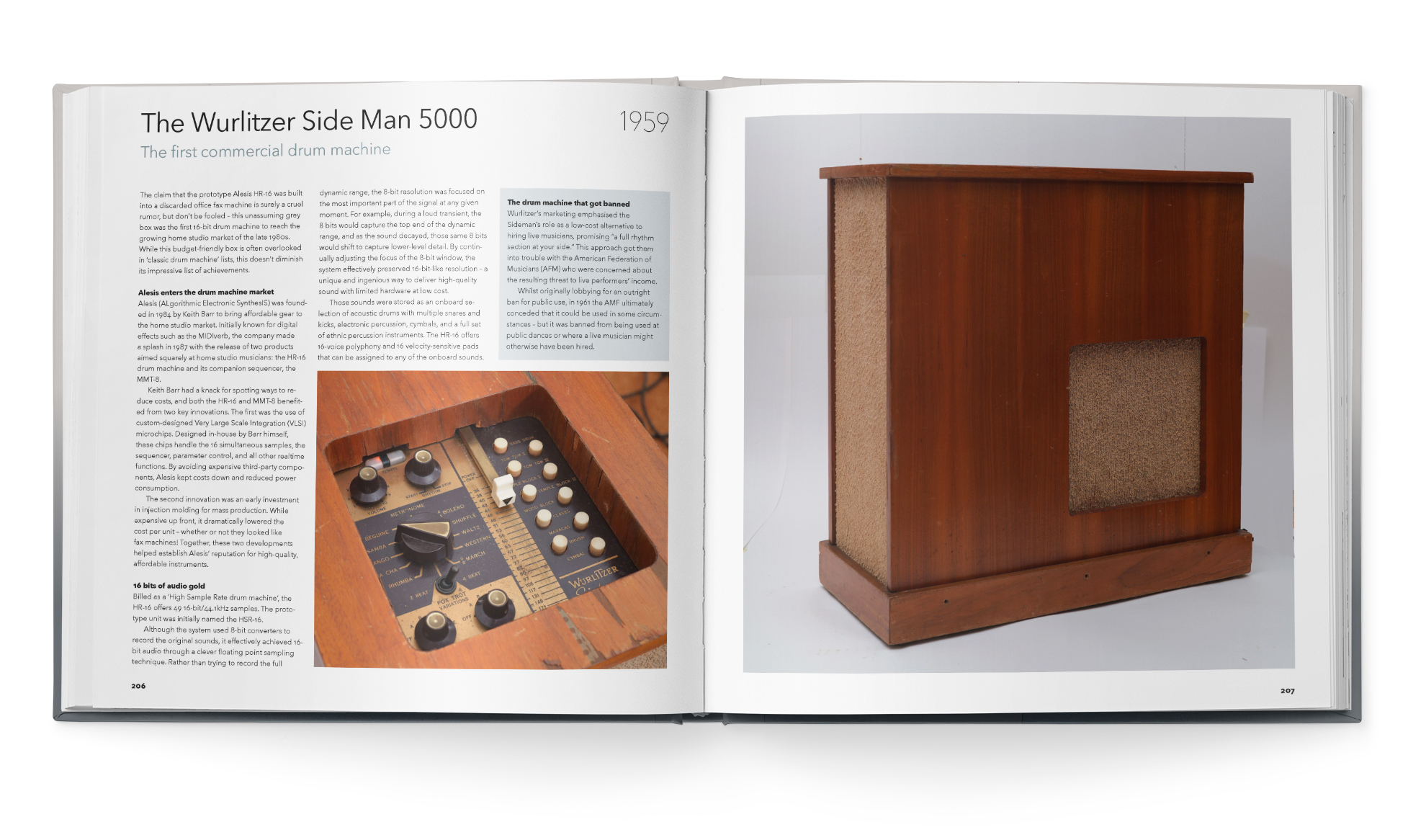A spread from Beat Gems featuring the Wurlitzer Side Man 5000