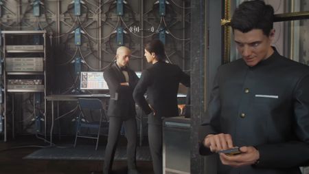 James Bond in 007 First Light eavesdrops on guards while on his phone