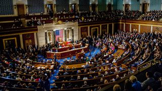 Congress floor during a vote