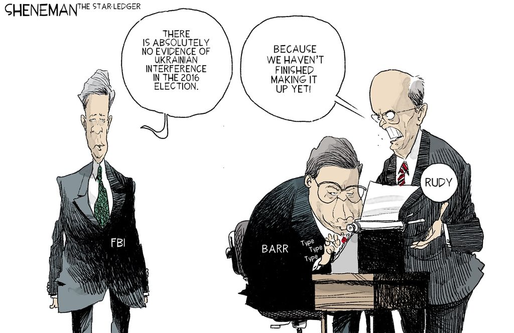 Political Cartoon U.S. William Barr Giuliani Ukraine | The Week