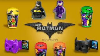 The Lego Batman Movie Happy Meal toy collection.