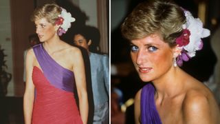 Two images of Princess Diana