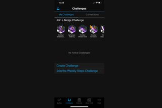 Image shows the challenge fitness feature available on the Garmin Connect app