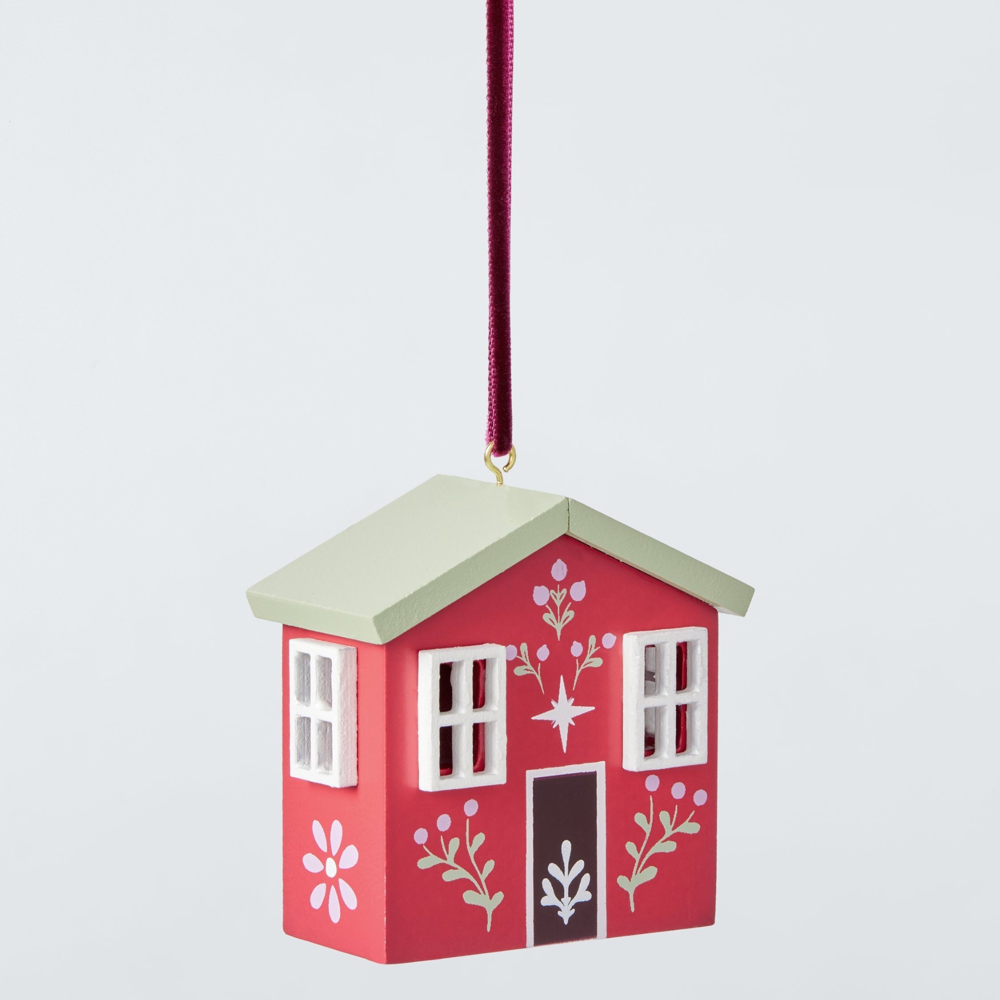 John Lewis Cherisher Wooden House Bauble &amp;pound;8