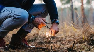 Lighting a fire