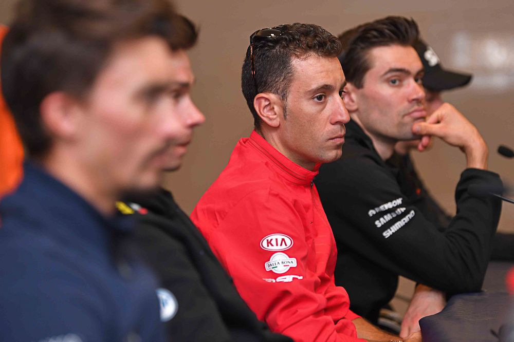 Bahrain-Merida's Vincenzo Nibali at the Tirreno-Adriatico press conference