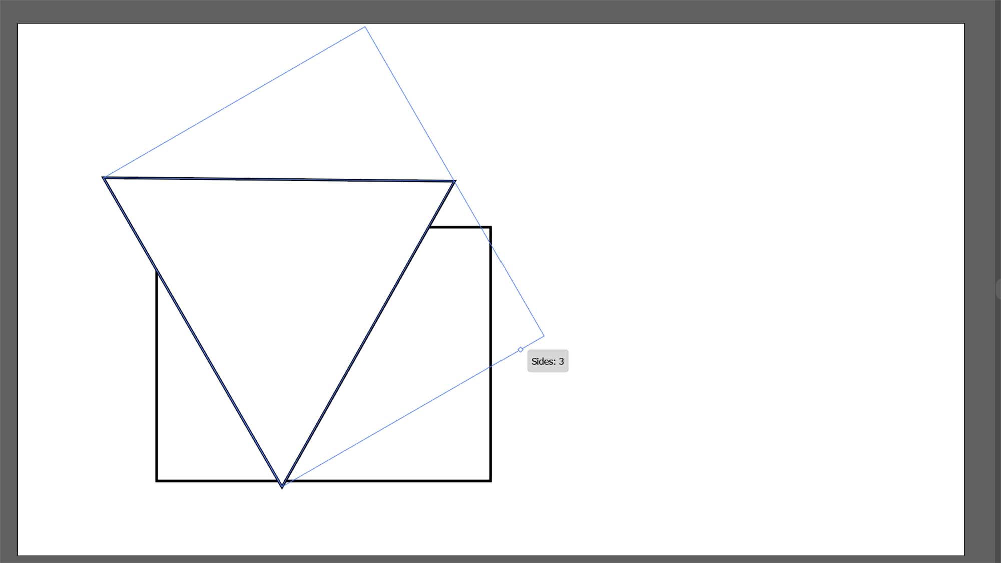 An Adobe Illustrator Artboard showing the steps to constructing a shape