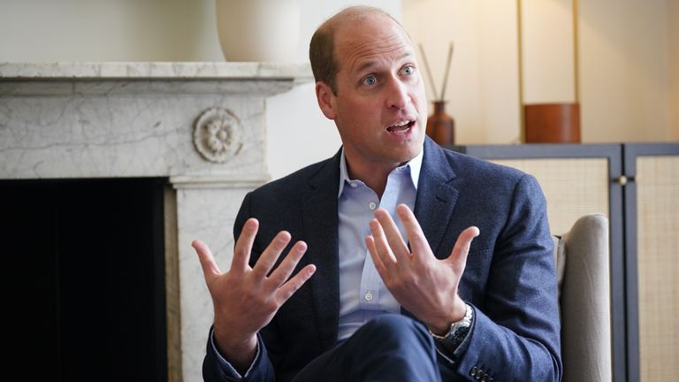 Prince William shows support during a visit to the new London centre of James' Placeduring 