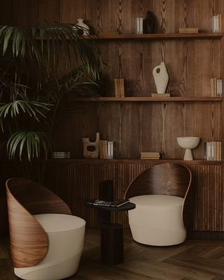 wooden details inside GiantVentures office by Miminat Designs