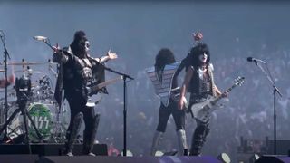 Kiss onstage at the Grand Final