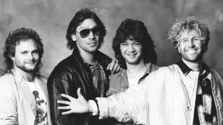 Van Halen in 1985, studio portrait
