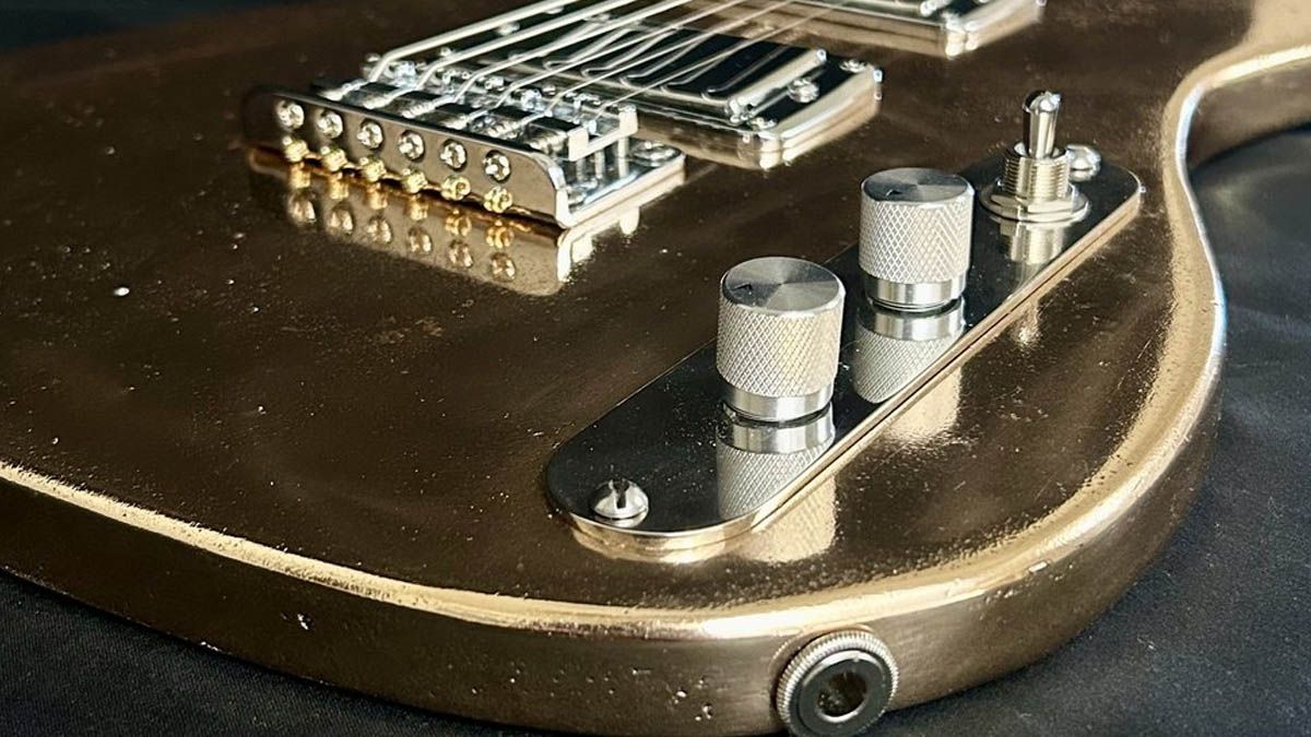 Burls Art Copper Bronze Guitar