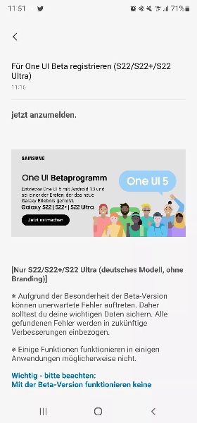 One UI 5 beta on the Galaxy S22