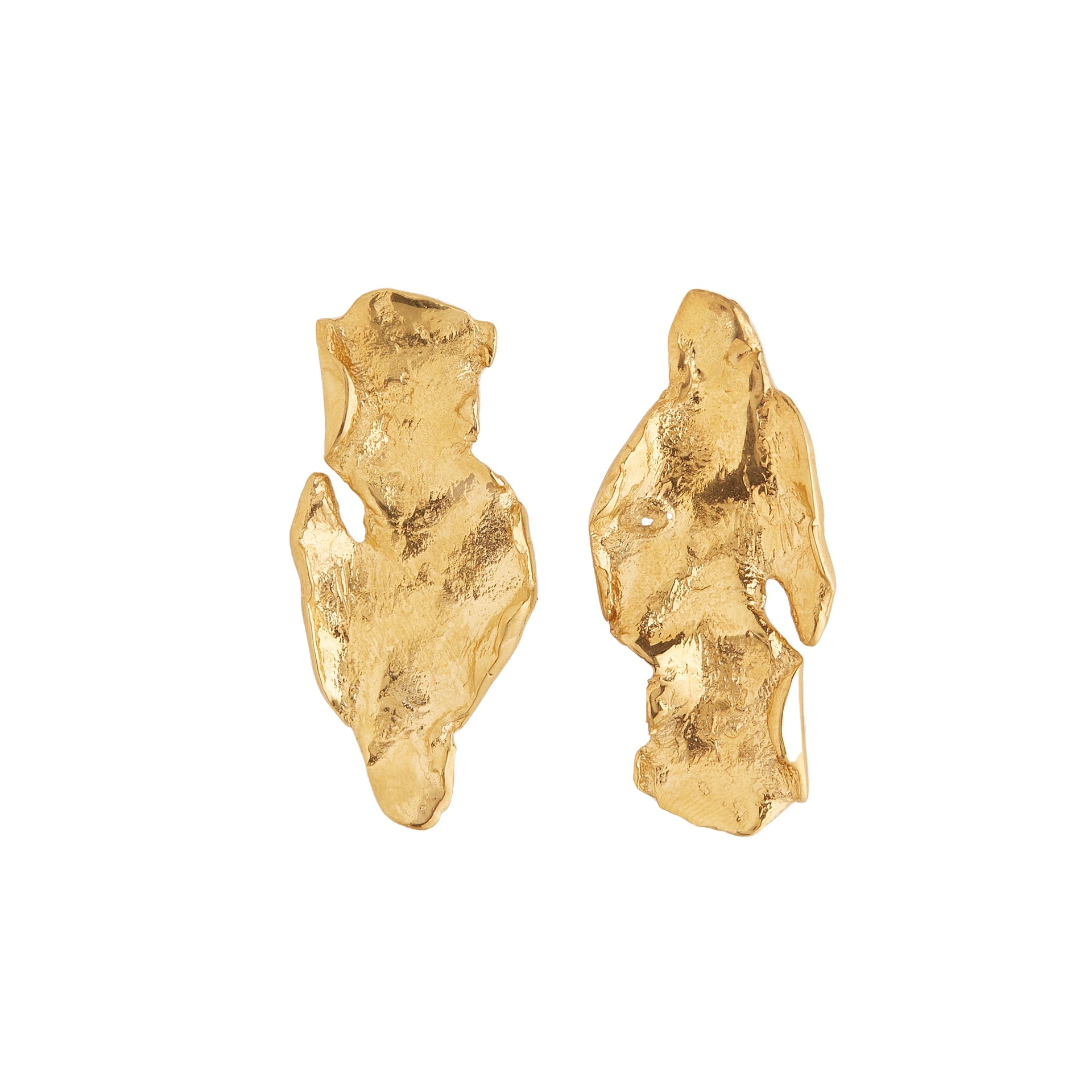 Flow Medium Earrings - Gold Plating