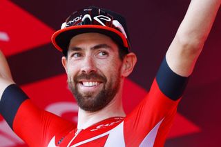 Thomas De Gendt (Lotto Soudal) celebrates his victory on stage 8 of the Giro d'Italia 2022 in Naples