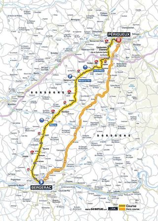 Map for the 2014 Tour de France stage 20