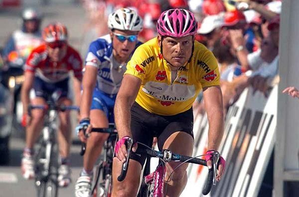 Jan Ullrich (T-Mobile) crosses the line in 10th place