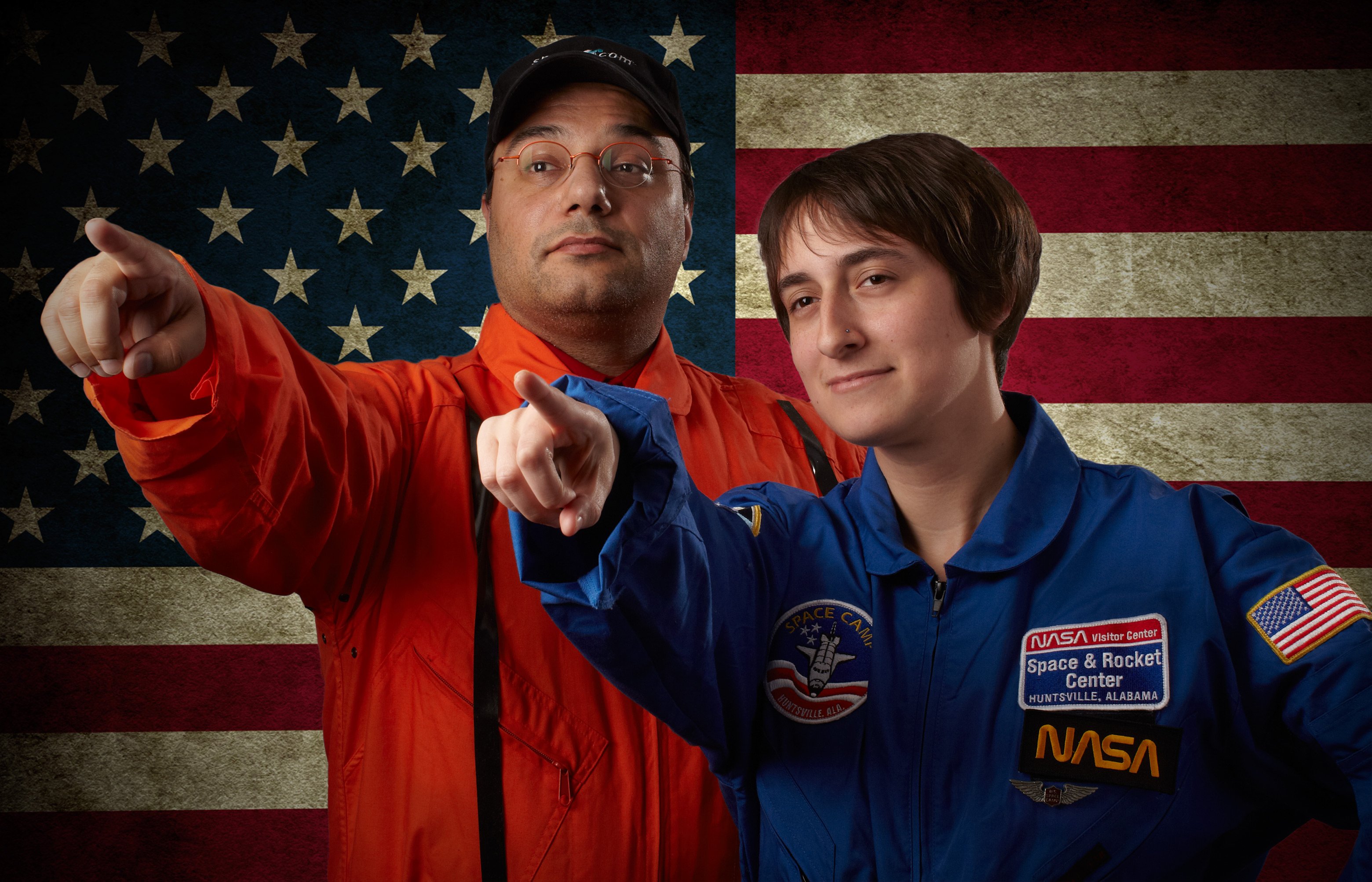 Tariq and Miriam as Astronauts