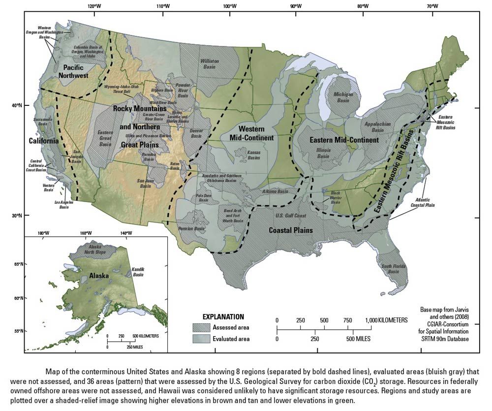 Geologic Carbon Sequestration Map