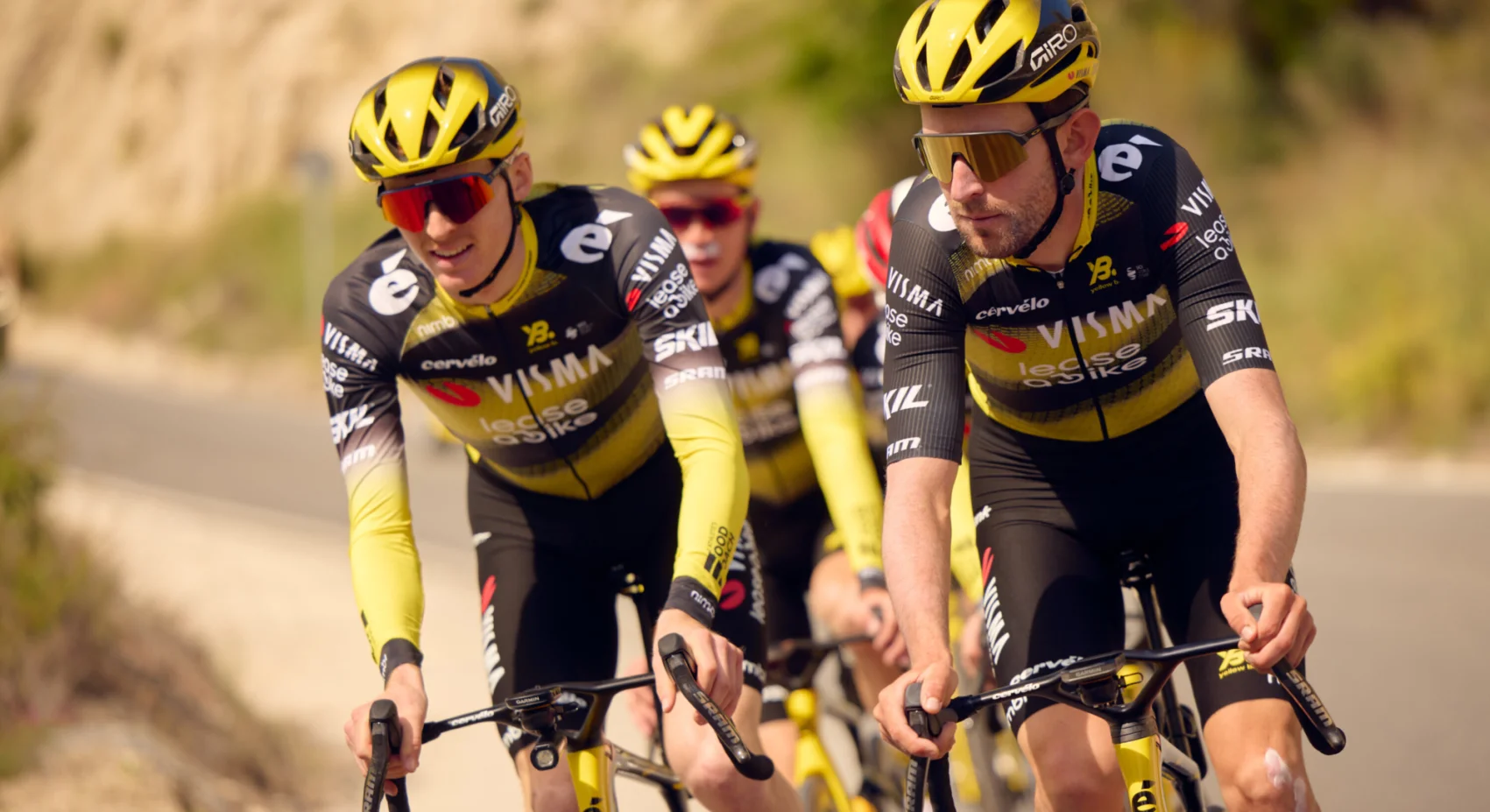 Visma-Lease a Bike in their special Tour de France kit